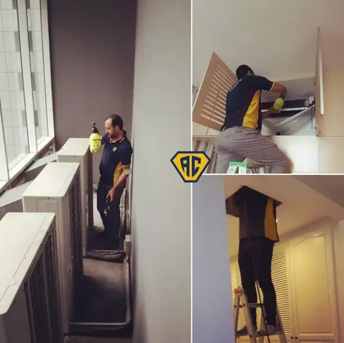Juruteknik Aircon Hero sedang bekerja — servis aircond di Lembah Klang