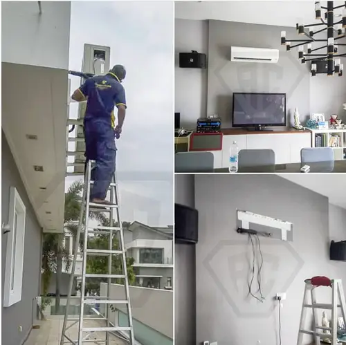 Juruteknik Aircon Hero sedang bekerja — servis aircond di Lembah Klang