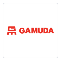 Logo Gamuda — pelanggan komersial Aircon Hero servis aircond